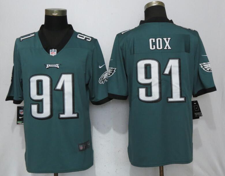 Men Philadelphia Eagles 91 Cox Green Nike Vapor Untouchable Limited NFL Jerseys